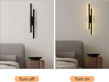 Load image into Gallery viewer, Modern Wall Sconce, 10W Black LED Wall Light, 18.89 Inches Aluminum Wall Sconce Lighting for Stairs, Living Room, Bed Room, Aisle, Hallway