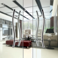 Load image into Gallery viewer, S-Shaped Contemporary Glass Door Pull, Anti-Rust Shower Door Handle, Interior &amp; Exterior Doors Back to Back