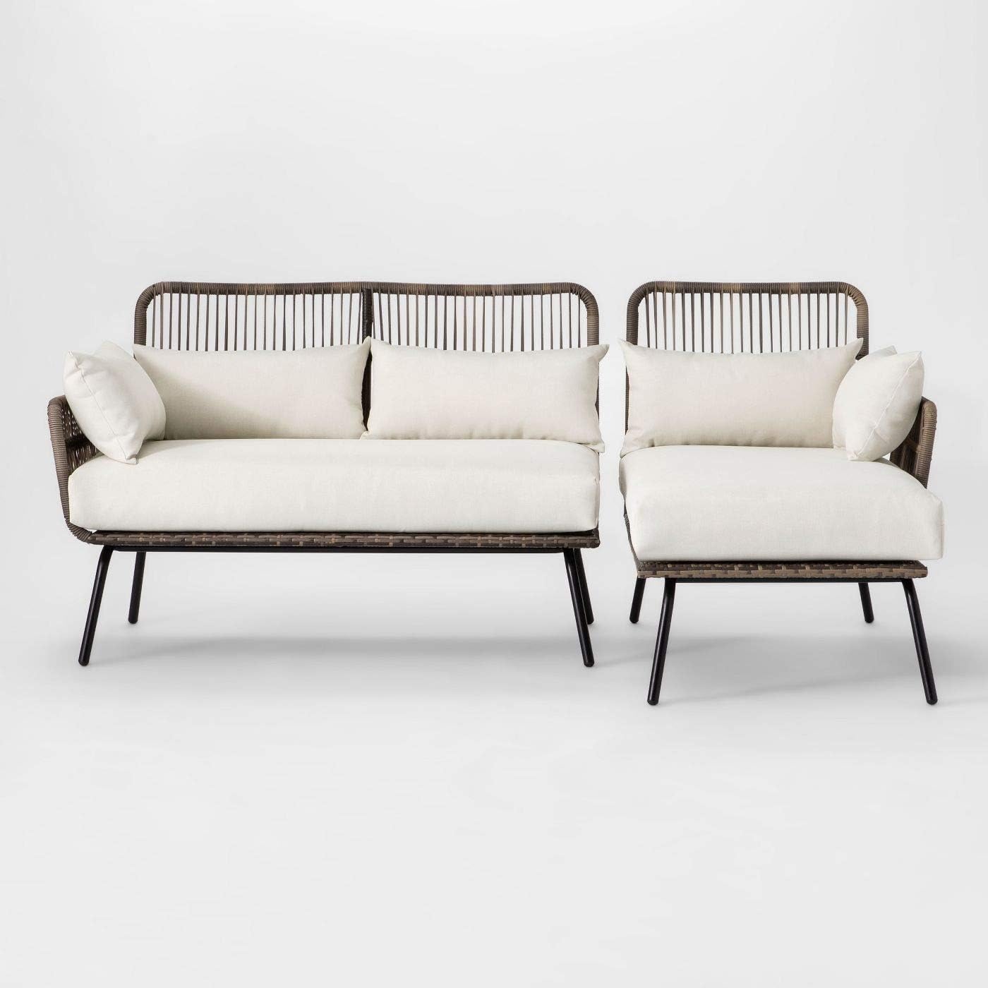 Opalhouse Latigo Patio Sectional Brown/Linen 80"