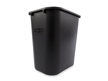 Load image into Gallery viewer, Rubbermaid Commercial Products FG295600BLA Plastic Resin Deskside Wastebasket, 7 Gallon/28 Quart, Black