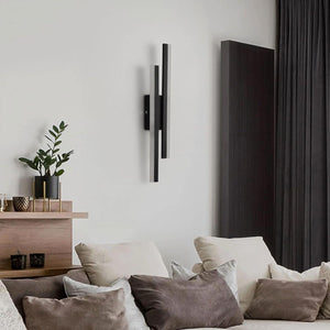 Modern Wall Sconce, 10W Black LED Wall Light, 18.89 Inches Aluminum Wall Sconce Lighting for Stairs, Living Room, Bed Room, Aisle, Hallway