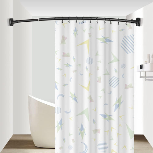 TOPROD Curved Shower Curtain Rod, Adjustable 48-72 Inches Shower Curtain Rod