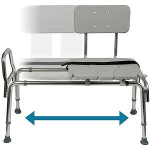 DMI Transfer Bench Sliding Shower Chair - HealthSmart