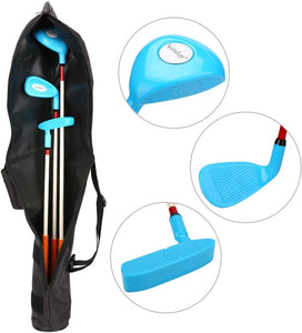 Kids Golf Clubs Set Children Golf Set Yard Sports Tools Three Clubs with Carry Bag and Soft Balls