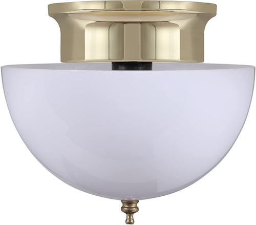 Aspen Creative 28008-15-2, Clip-on Dome Shade for A-Type Bulb Indoor Location Light Fixtures/White Finish, 7 5/8