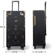 Load image into Gallery viewer, ASCASE Rolling Lockable Makeup Train Case