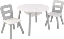 Load image into Gallery viewer, Auction KidKraft Round Table and Chair Set, White/Gray