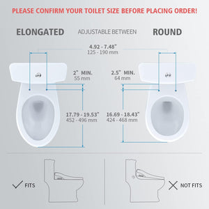 LEIVI Electric Bidet Smart Toilet Seat with Dual Control Mode