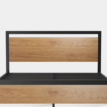 Load image into Gallery viewer, BONSOIR King Size Bed Frame Steady Steel Platform with Wood Headboard/Footboard (King Size)