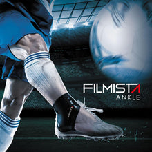 Load image into Gallery viewer, Zamst Filmista Ankle Sports Ankle Brace with Patented Film + Stability Technology For Ankle Instability and Mild Lateral ankle sprains-for Soccer, Basketball, Volleyball, Running, Football, Lacrosse, Ice Hockey-Black, Left, Large