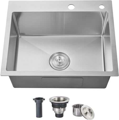 ROVOGO 24 x 18 inches Drop-in Kitchen Sink With Drain Kit