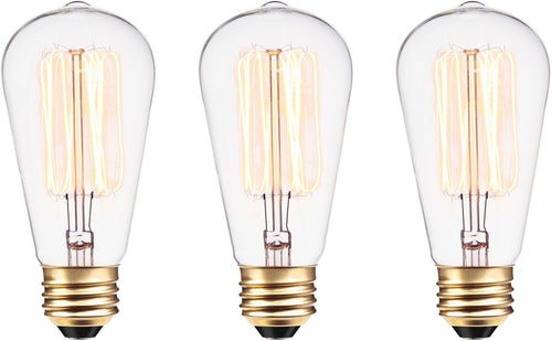 Globe Electric 31321 Vintage Designer Light Bulb, 3 Count, Cool White
