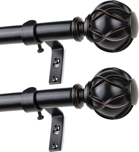 HOTOZON 2 Pack Curtain Rods 28 to 48 Inches(2.3-4ft)