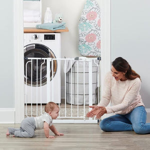 Regalo Easy Step 38.5-Inch Wide Walk Thru Baby Gate, Includes 6-Inch Extension Kit, Pressure Mount Kit, Wall Cup