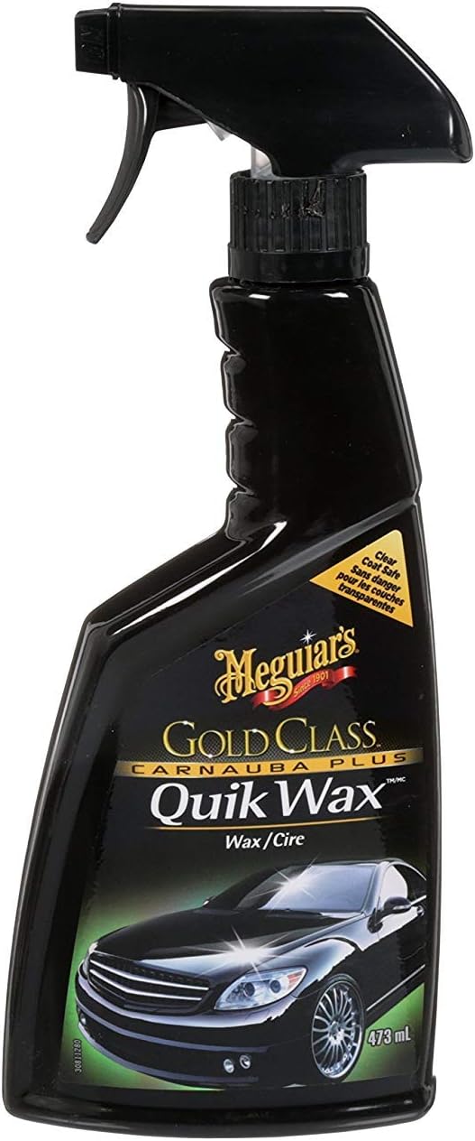 Meguiar's Gold Class Carnauba Plus Premium Quik Wax Spray - G7716C, Black/Yellow