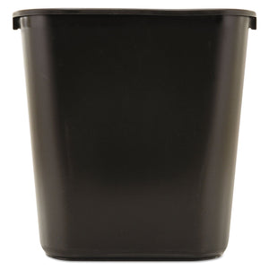 Rubbermaid Commercial Products FG295600BLA Plastic Resin Deskside Wastebasket, 7 Gallon/28 Quart, Black