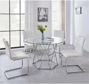Steve Silver Escondido White Faux Leather Side Chair