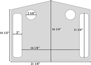 Support Plus Walker Tray Table with Non-Slip Mat/Cup Holders - Mobility Accessory Fits Most Standard Walkers (21" x 16") (Gray)