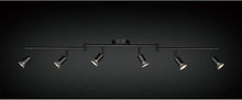 Load image into Gallery viewer, Globe Electric 59693 Payton 6 Foldable Track Lighting Painted, Matte Black