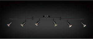 Globe Electric 59693 Payton 6 Foldable Track Lighting Painted, Matte Black