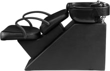 Load image into Gallery viewer, Ainfox Shampoo Barber Backwash Chair, ABS Plastic Shampoo Bowl Sink Chair for Spa Beauty Salon (Black)