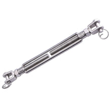 Load image into Gallery viewer, AOKOLL 1/2 x 6.5 Inch SS Jaw and Jaw Turnbuckles M12 Turnbuckle, 304 Stainless Steel, 2200 lbs Load (1PCS)