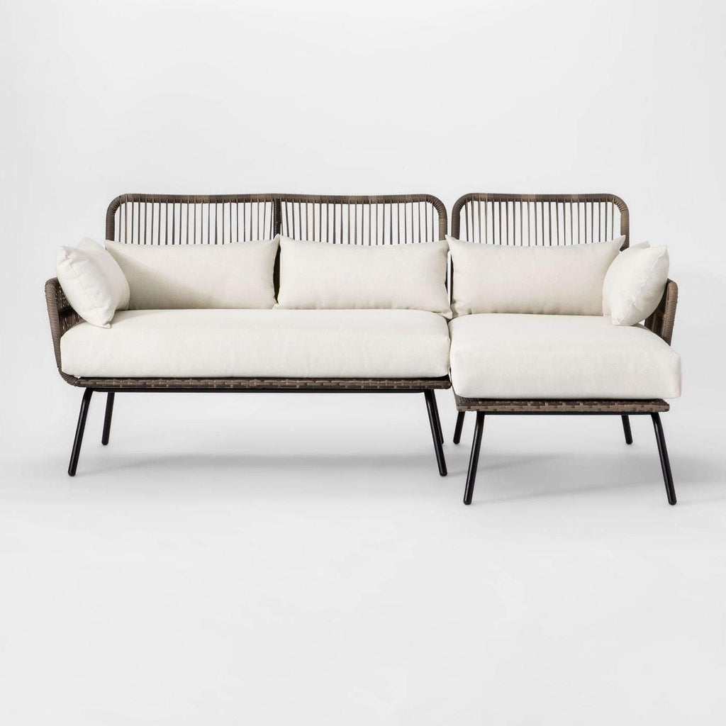 Opalhouse Latigo Patio Sectional Brown/Linen 80"