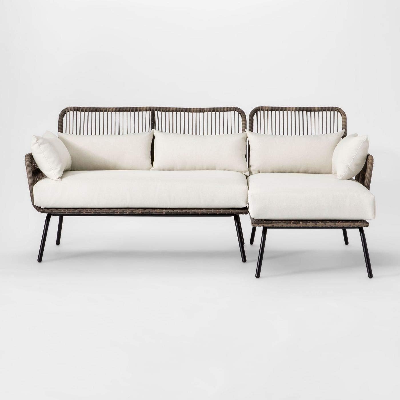 Opalhouse Latigo Patio Sectional Brown/Linen 80"