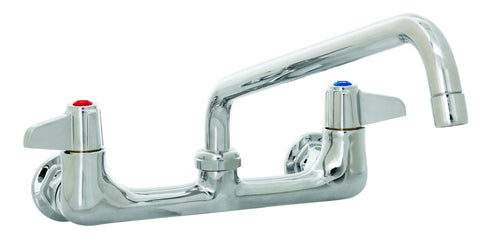 T&S Brass 5F-8WLX10 Wall Mount Faucet with 8-Inch Centers and 10-Inch Swivel Nozzle