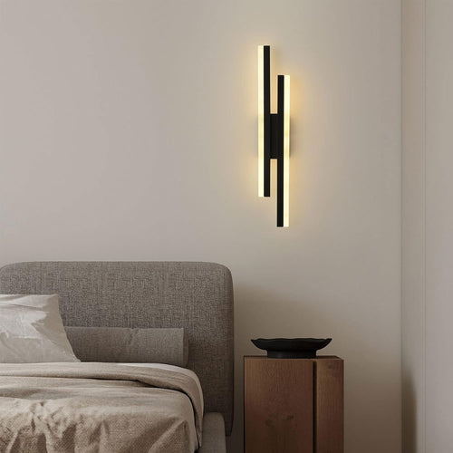 Modern Wall Sconce, 10W Black LED Wall Light, 18.89 Inches Aluminum Wall Sconce Lighting for Stairs, Living Room, Bed Room, Aisle, Hallway