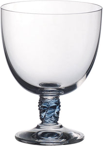 4pc Villeroy & Boch Montauk Wine Glass Aqua, 280 ml, Crystal Glass, Transparent/Blue