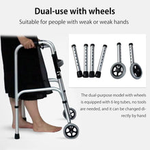 Load image into Gallery viewer, Auction MAYQMAY Adjustable Height Wheeled Walker, One-Button Folding Walker, Lightweight Standard Walkers for Seniors, 396 lbs Weight Capacity