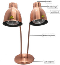 Load image into Gallery viewer, KOUWO Dual Bulbs Food Heat Lamp 500W Food Warmer