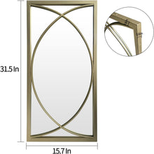 Load image into Gallery viewer, WAMIRRO Gold Rectangle Wall Mirror SET of 2