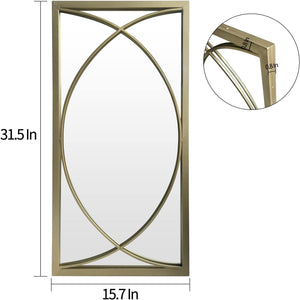 WAMIRRO Gold Rectangle Wall Mirror SET of 2