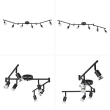 Load image into Gallery viewer, Globe Electric 59693 Payton 6 Foldable Track Lighting Painted, Matte Black