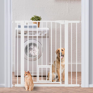 36" High Extra Tall Baby Gate with Cat Door