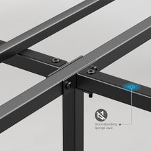 Load image into Gallery viewer, BONSOIR King Size Bed Frame Steady Steel Platform with Wood Headboard/Footboard (King Size)