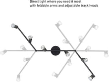 Load image into Gallery viewer, Globe Electric 59693 Payton 6 Foldable Track Lighting Painted, Matte Black