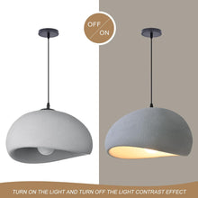 Load image into Gallery viewer, 1 Light Oval/Cloud Cement Grey Pendant - WalmHome