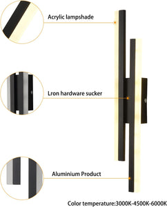 Modern Wall Sconce, 10W Black LED Wall Light, 18.89 Inches Aluminum Wall Sconce Lighting for Stairs, Living Room, Bed Room, Aisle, Hallway