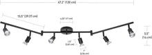 Load image into Gallery viewer, Globe Electric 59693 Payton 6 Foldable Track Lighting Painted, Matte Black