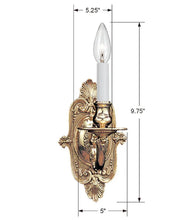 Load image into Gallery viewer, Crystorama 1 Light Cast Brass Sconce