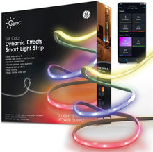 Load image into Gallery viewer, GE - CYNC 16 foot Indoor Bluetooth/Wi-Fi Color Changing Smart LED Light Strip - Full Color
