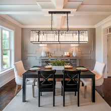 Load image into Gallery viewer, 6 - Light Dimmable Kitchen Island Square / Rectangle Chandelier