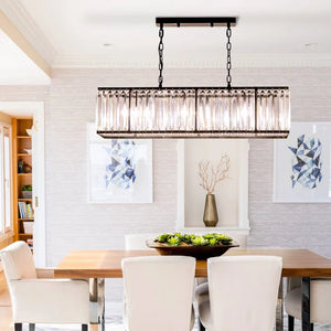 6 - Light Dimmable Kitchen Island Square / Rectangle Chandelier