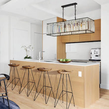 Load image into Gallery viewer, 6 - Light Dimmable Kitchen Island Square / Rectangle Chandelier