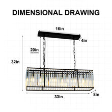 Load image into Gallery viewer, 6 - Light Dimmable Kitchen Island Square / Rectangle Chandelier