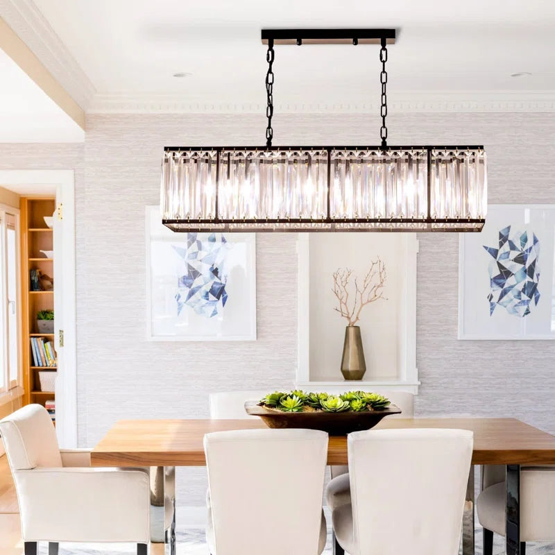 6 - Light Dimmable Kitchen Island Square / Rectangle Chandelier