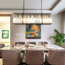 Load image into Gallery viewer, 6 - Light Dimmable Kitchen Island Square / Rectangle Chandelier